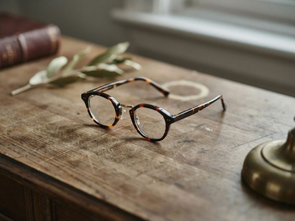 Stylowe szylkretowe okulary