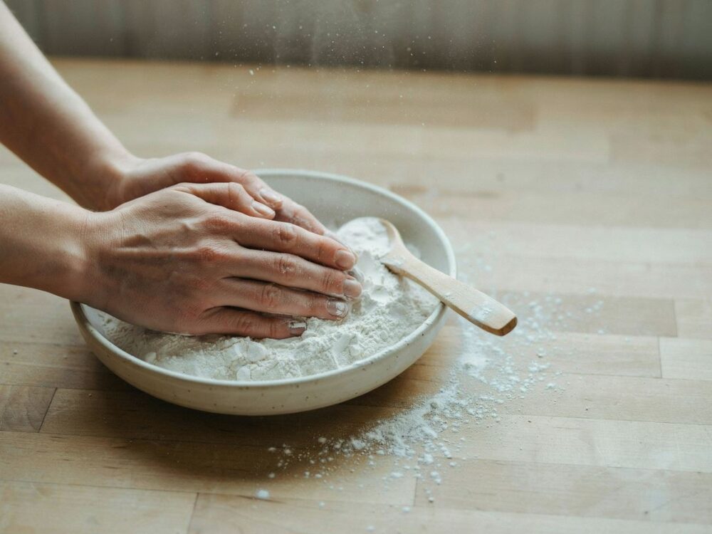 kąpiel w mące ziemniaczanej