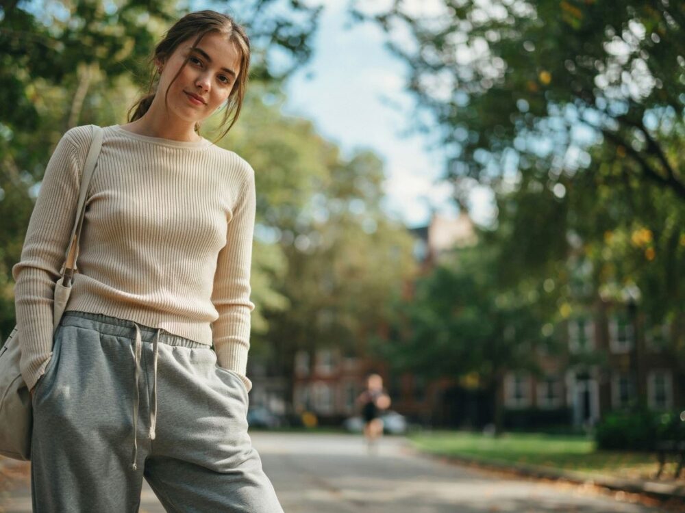 szare damskie dresy oversize